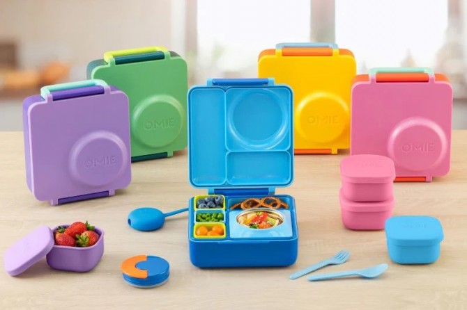 Pojemniki do lunchboxa na przekąski Omie Snack różowy